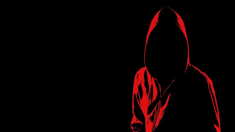 Hooded Figure Silhouette — Black