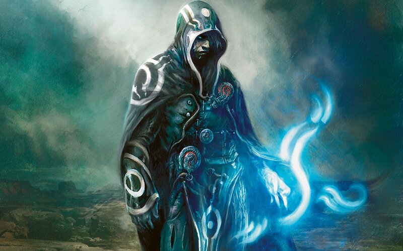 Hooded Figure with Blue Energy — Dramatic, Digital Art