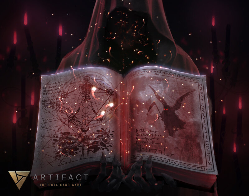 Hooded Figure with Book — Red