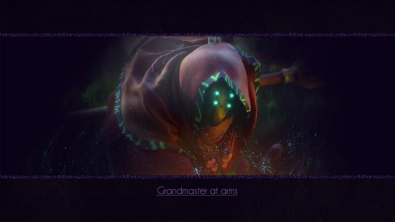 Hooded Figure with Glowing Eyes — Purple, Dramatic