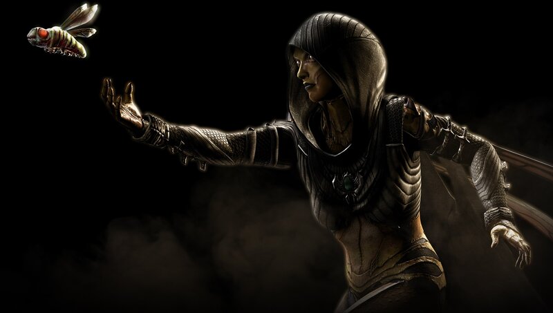 Hooded Figure with Insect — Black