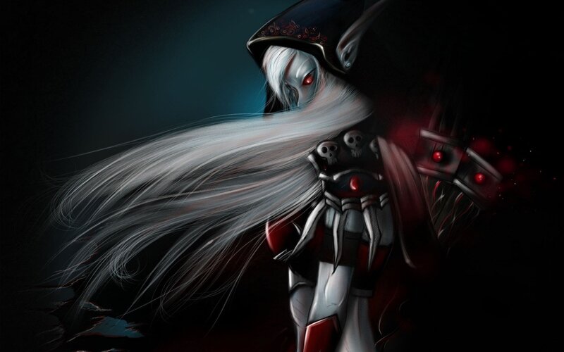 Hooded Figure with Long Hair