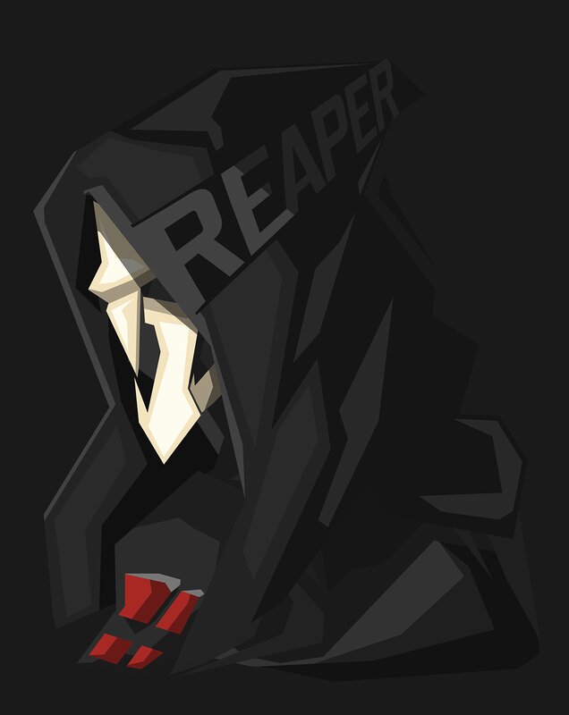 Hooded Figure with Mask — Black, Dark