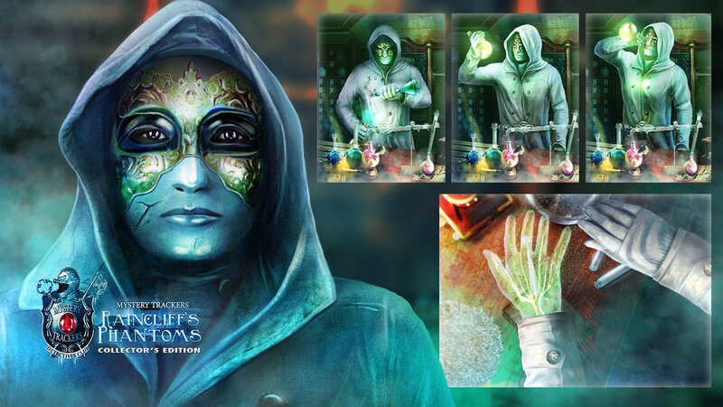 Hooded Figure with Mask — Blue