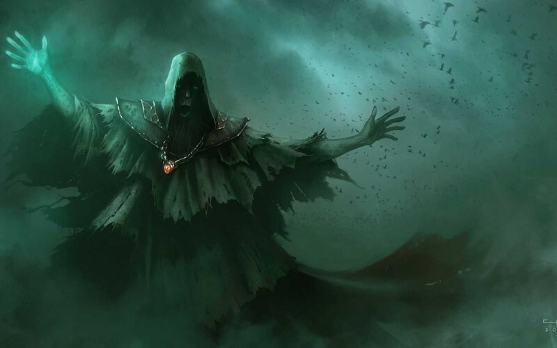 Hooded Figure with Outstretched Arms