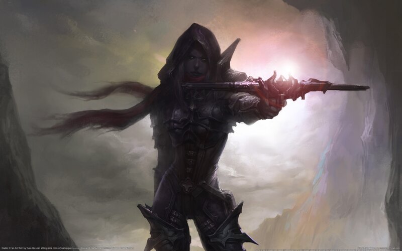 Hooded Figure with Rifle — Black