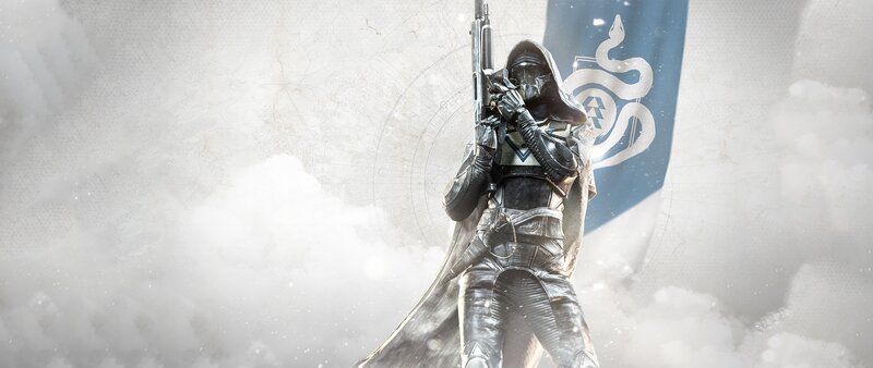 Hooded Figure with Rifle — Gray, Dramatic