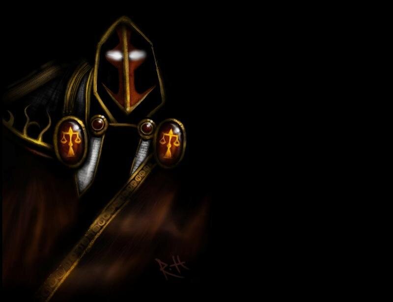 Hooded Figure with Scales — Black