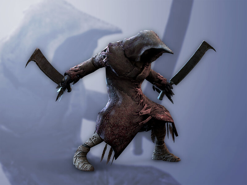 Hooded Figure with Scythes