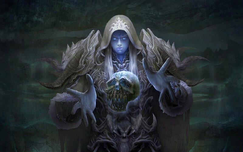 Hooded Figure with Skull — Gray