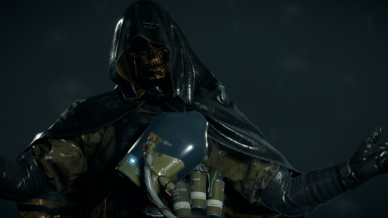 Hooded Figure with Skull Mask — Black, Dark, Dramatic
