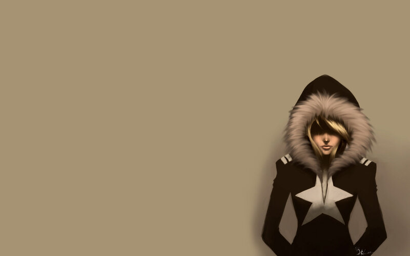 hooded figure with star emblem