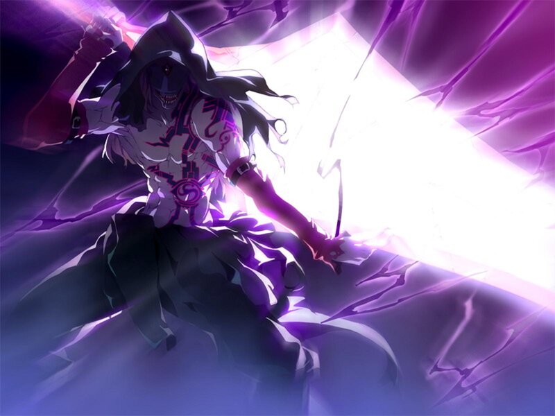 Hooded Figure with Sword — Purple