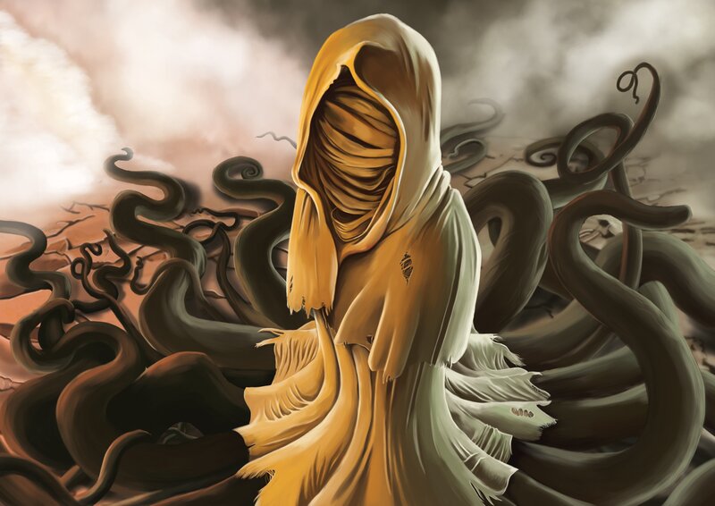 Hooded Figure with Tentacles — Brown