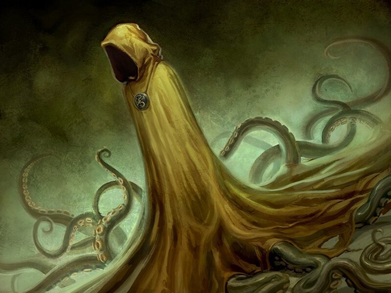 Hooded Figure with Tentacles
