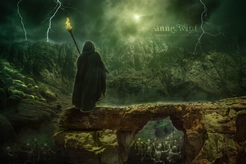 Hooded Figure with Torch
