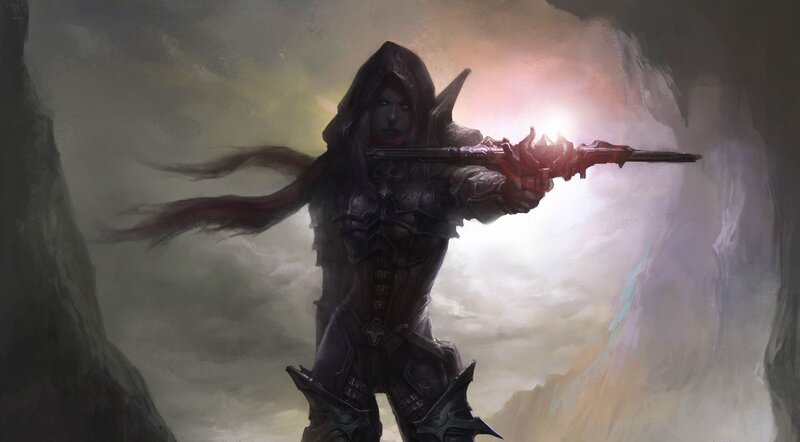 Hooded Figure with Weapon — Gray