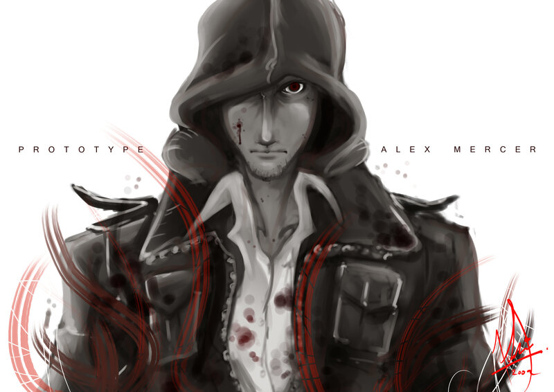 Hooded Man with Blood