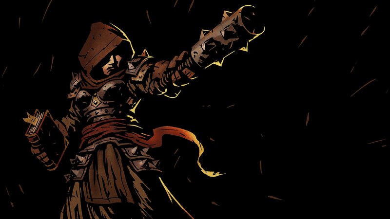 Hooded Warrior Casting Spell — Black