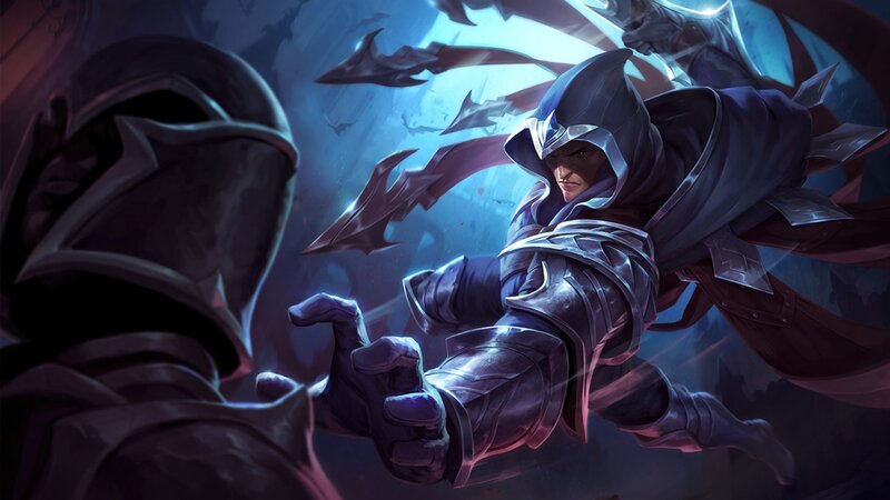 Hooded Warrior in Armor — Blue, Dramatic