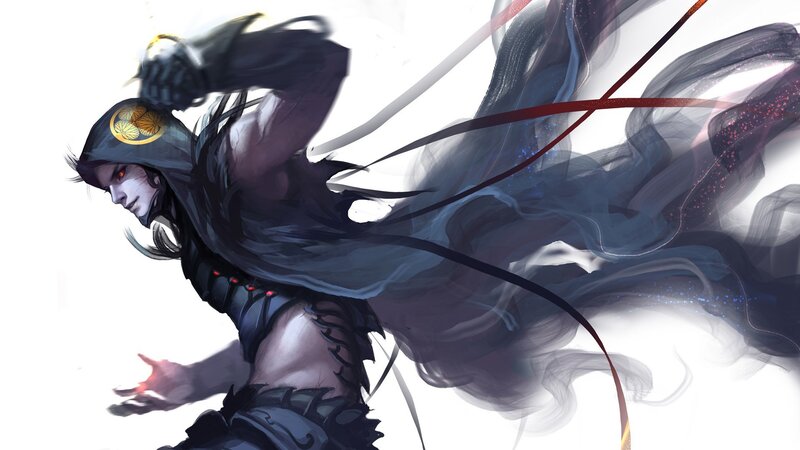 Hooded Warrior in Motion — Black
