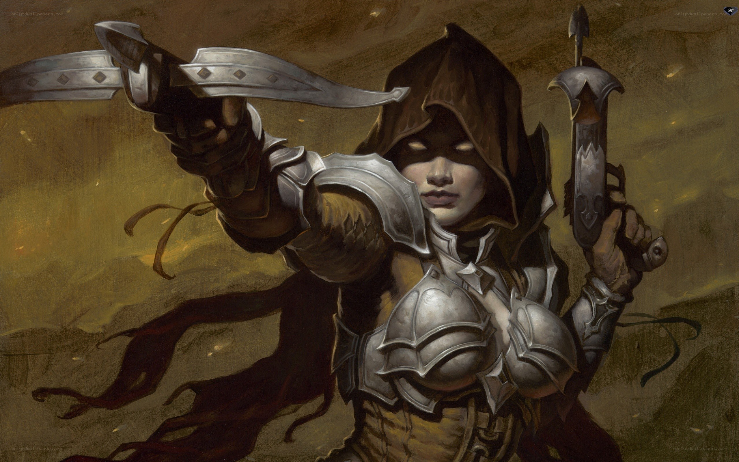 hooded warrior with crossbow