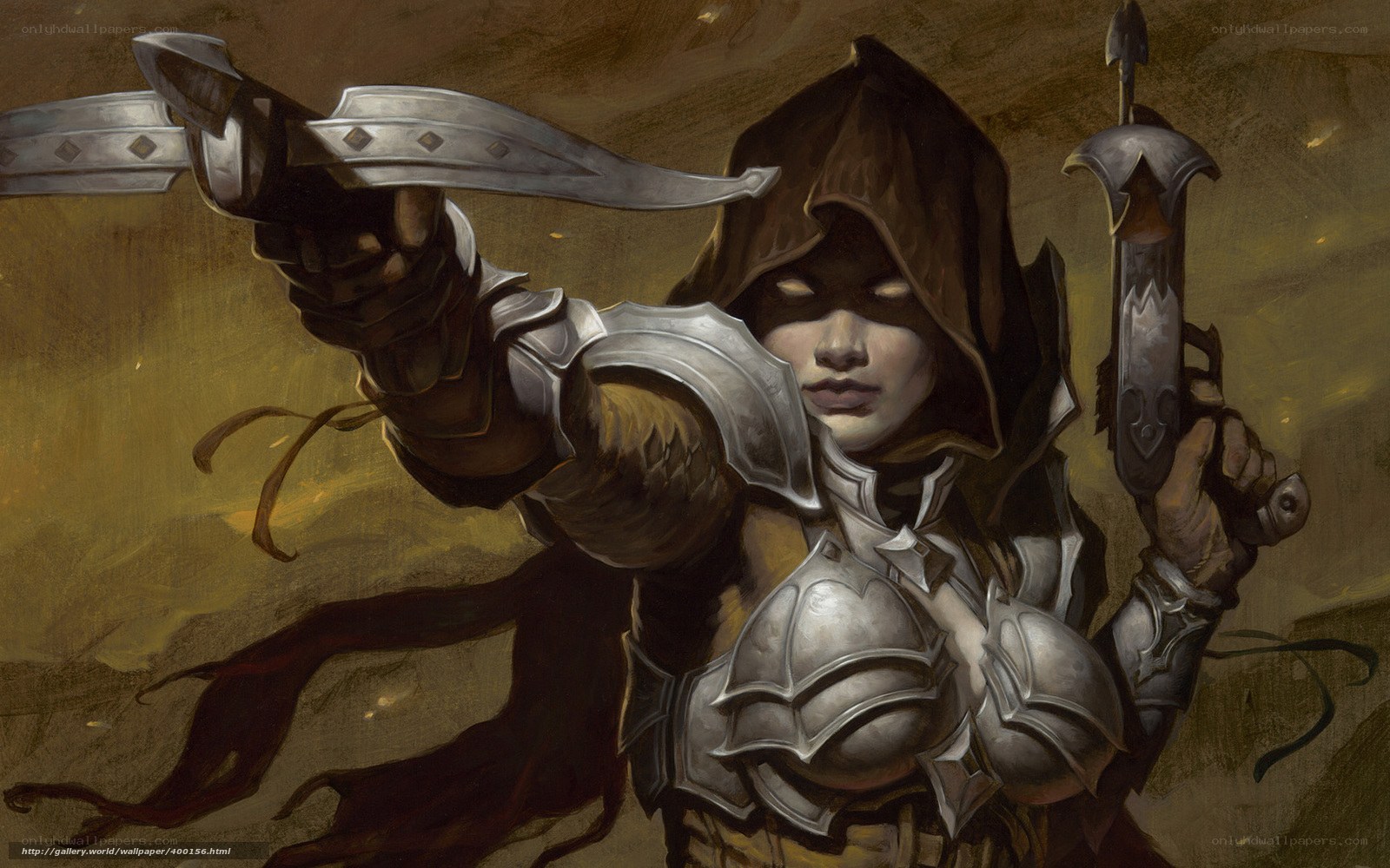 hooded warrior with crossbow