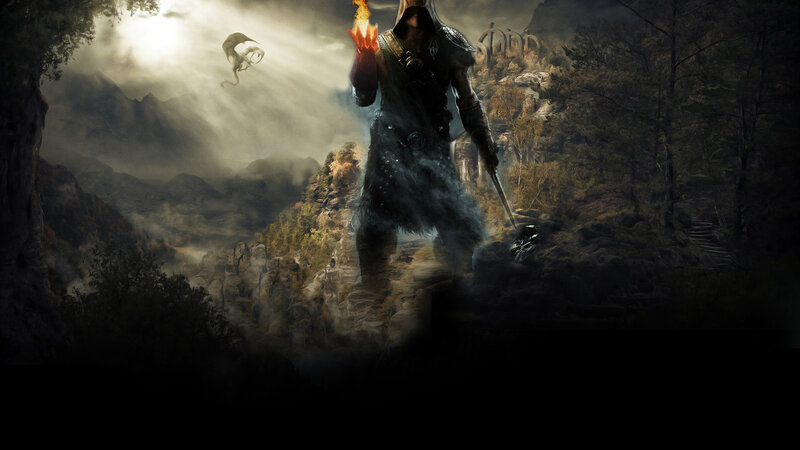 Hooded Warrior with Fire