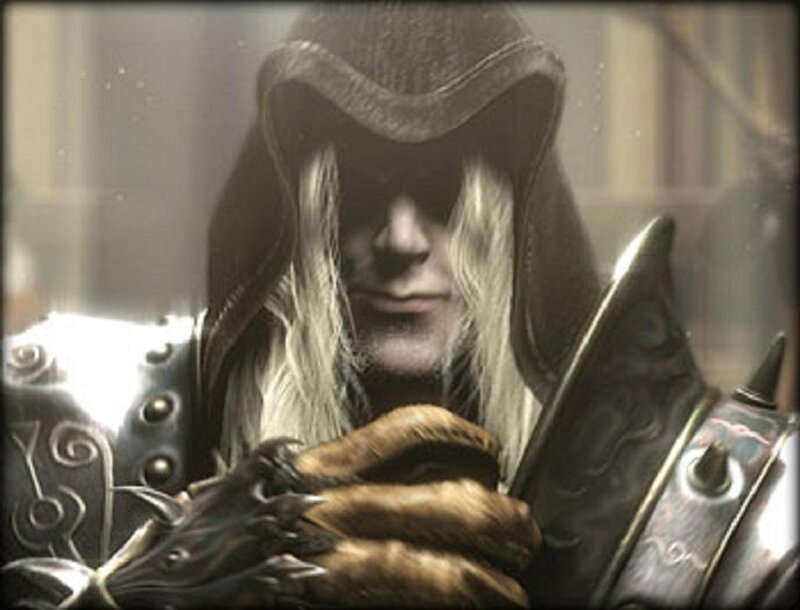 Hooded Warrior with Long Hair