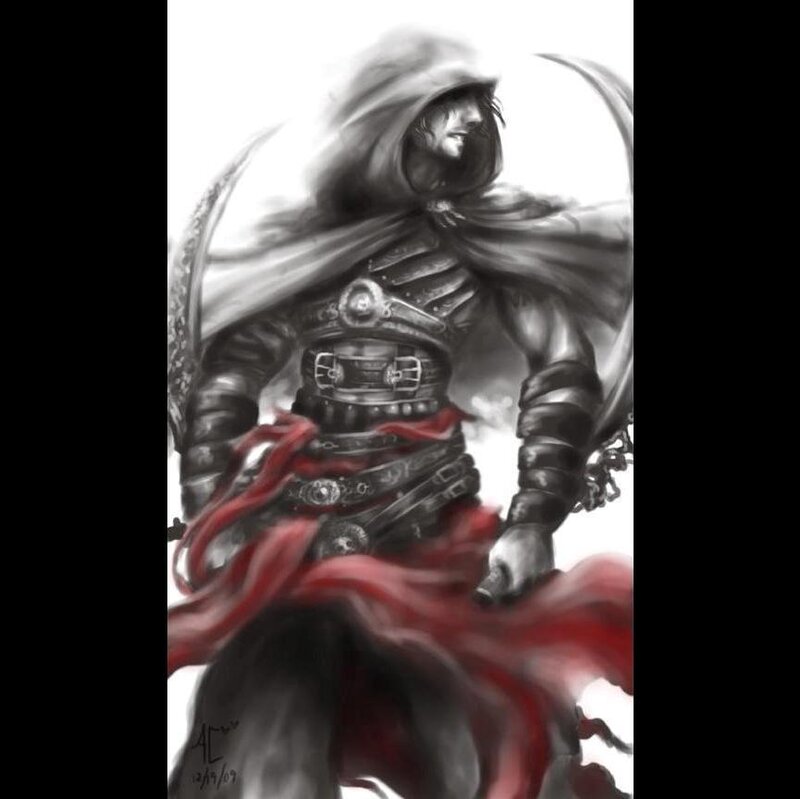 Hooded Warrior with Red Sash