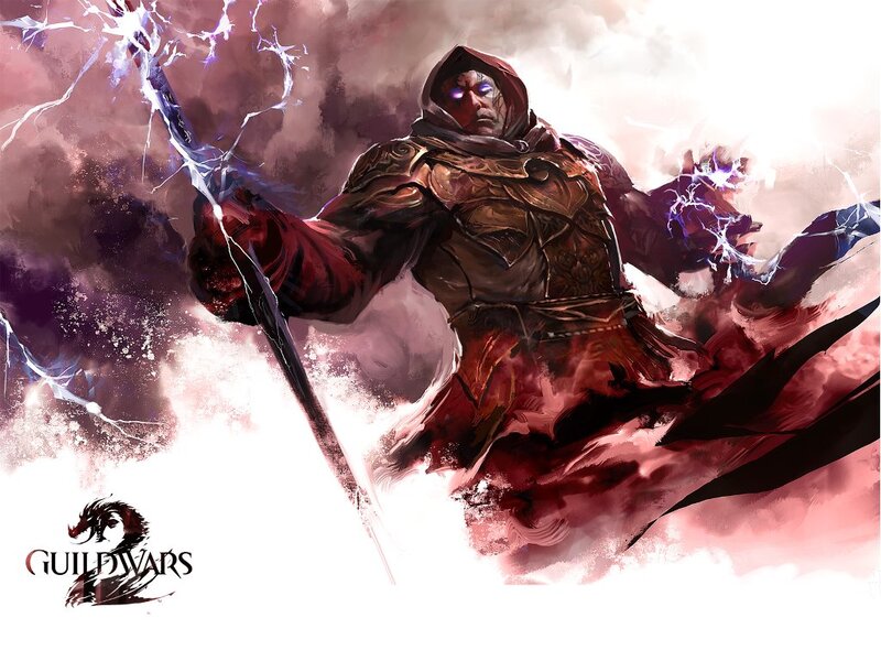 Hooded Warrior with Staff — Red