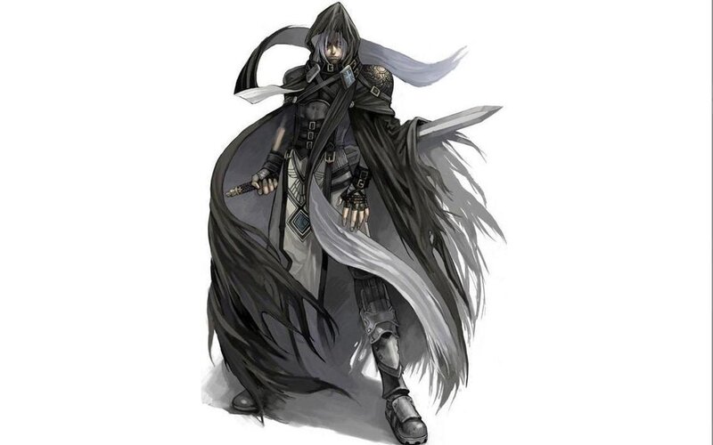hooded warrior with sword