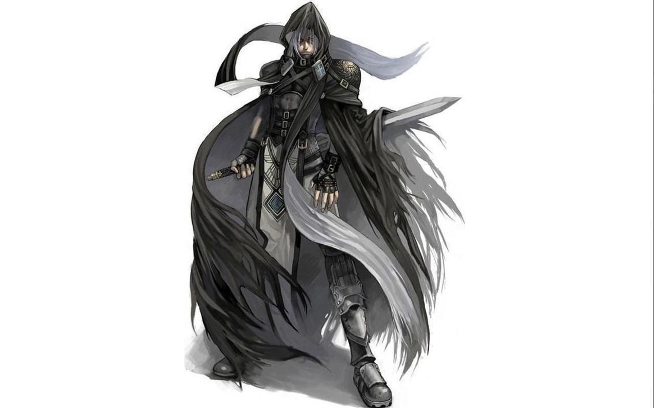 hooded warrior with sword