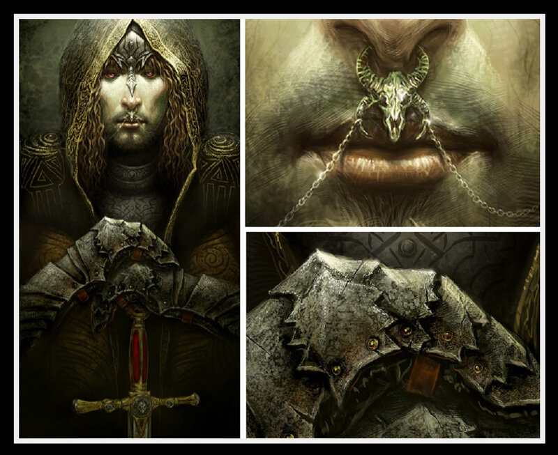Hooded Warrior with Sword — Gray