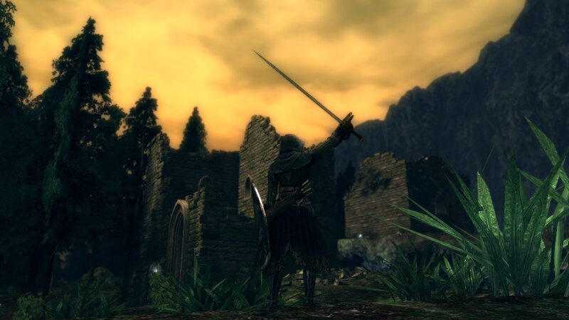 Hooded Warrior with Sword — Yellow