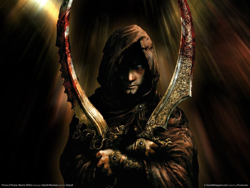 Hooded Warrior with Swords — Black