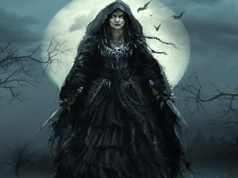 Hooded Warrior Woman — Black