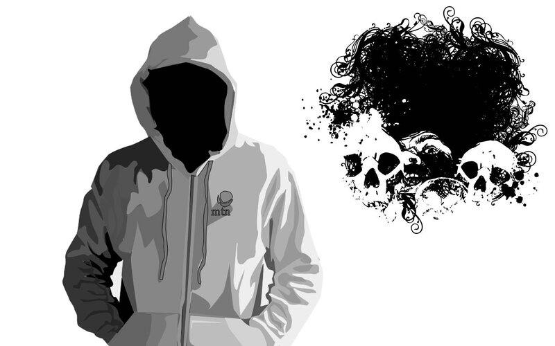 hoodie with skull art