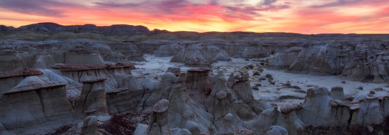 Hoodoos at Sunset — Orange, Dramatic, Photograph, Desert