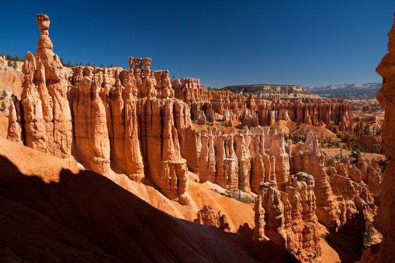 Hoodoos in Canyon — Orange, Dramatic, Afternoon, Photograph