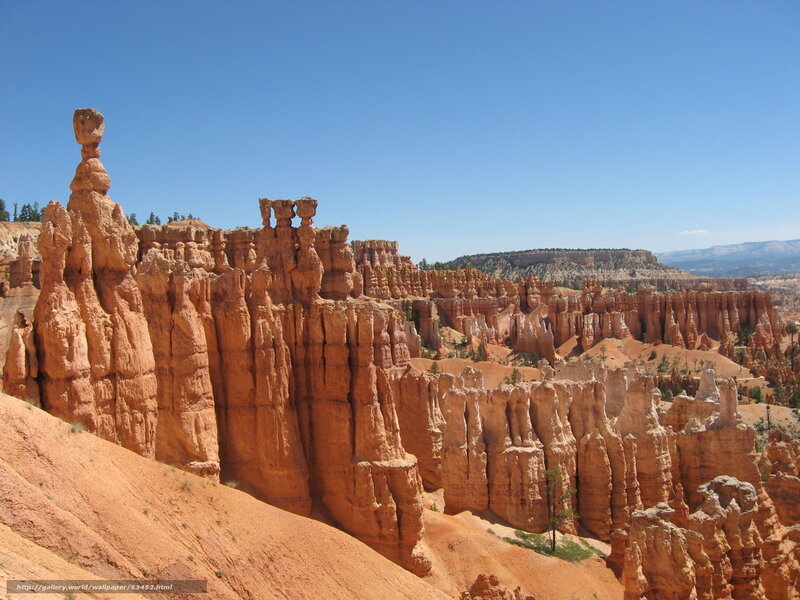 Hoodoos in Canyon — Orange, Serene, Afternoon, Photograph, Rock Formations