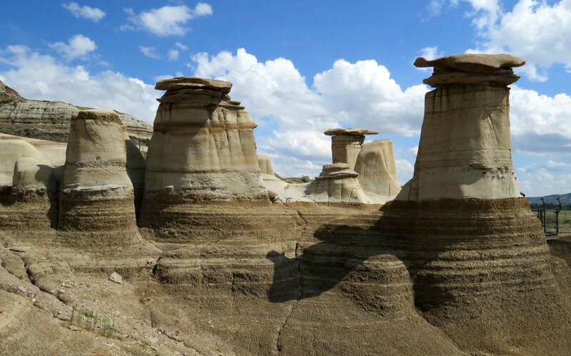 Hoodoos in Desert — Brown