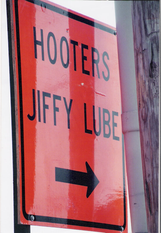 Hooters Jiffy Lube sign