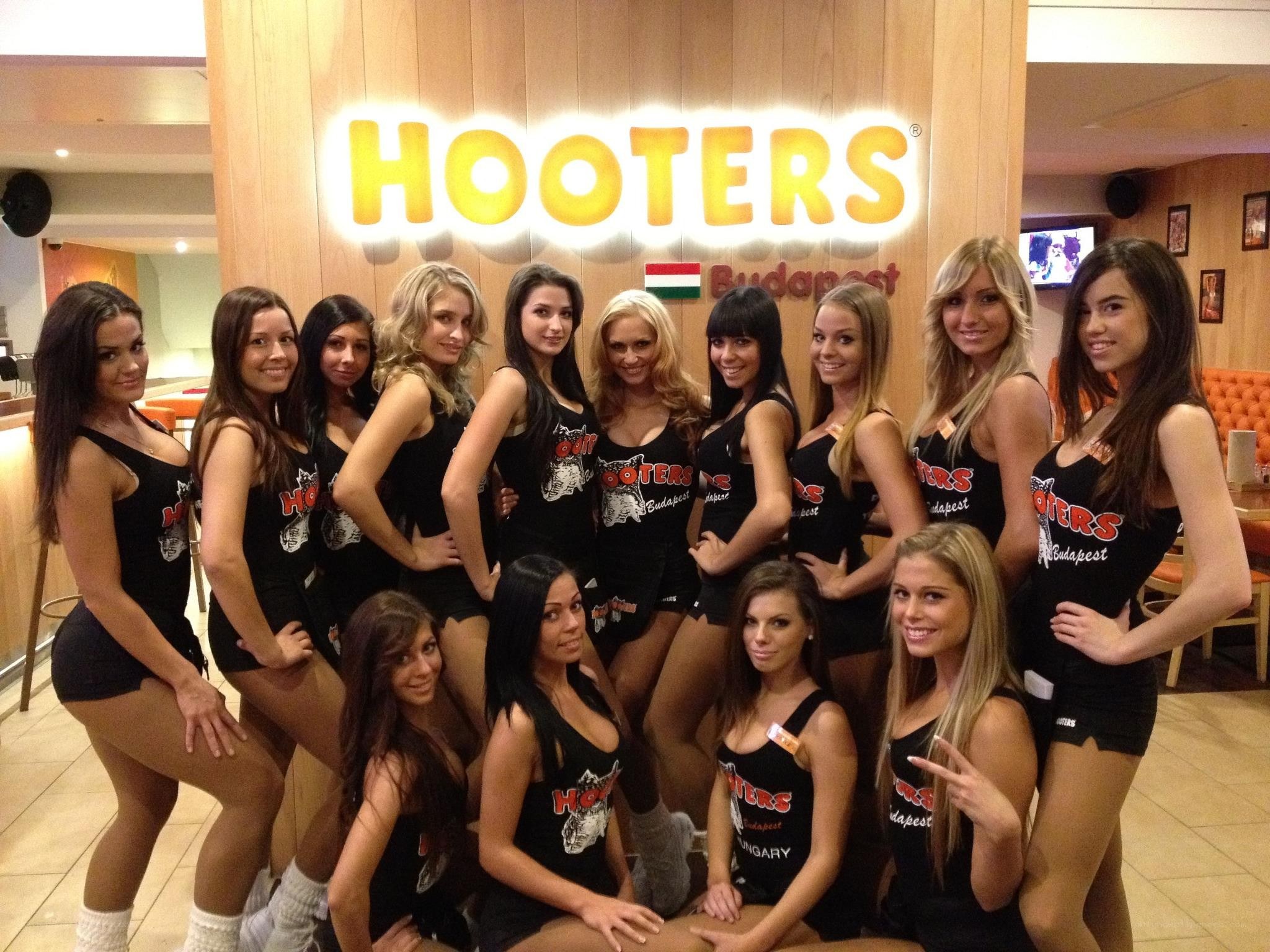 Hooters staff in Budapest