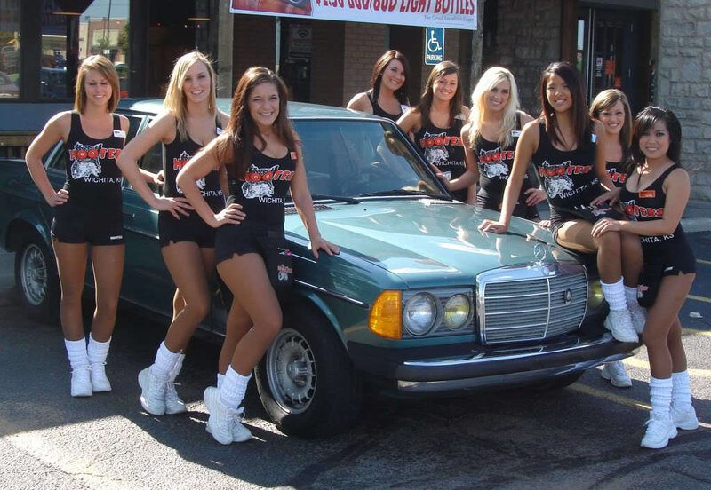 Hooters Waitresses with Car