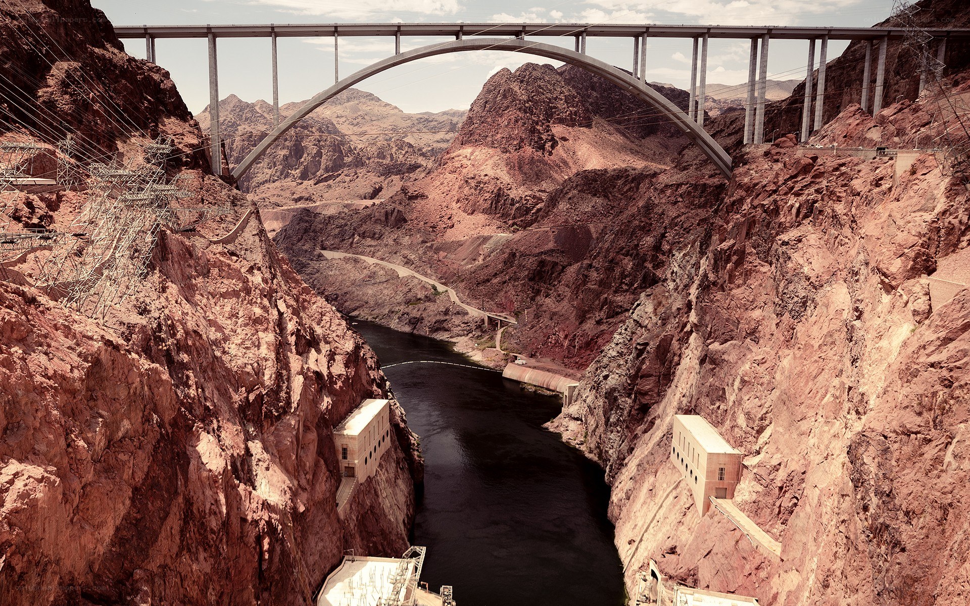 Hoover Dam and bridge