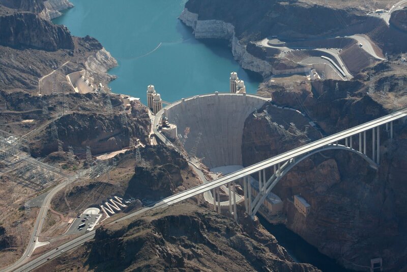Hoover Dam and Bridge — Blue