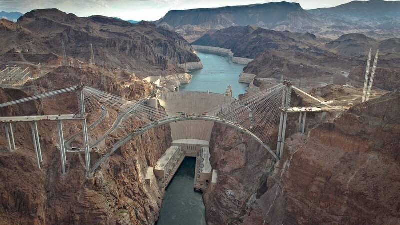 Hoover Dam and Bridge — Brown