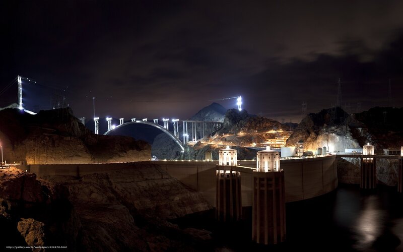 Hoover Dam at night