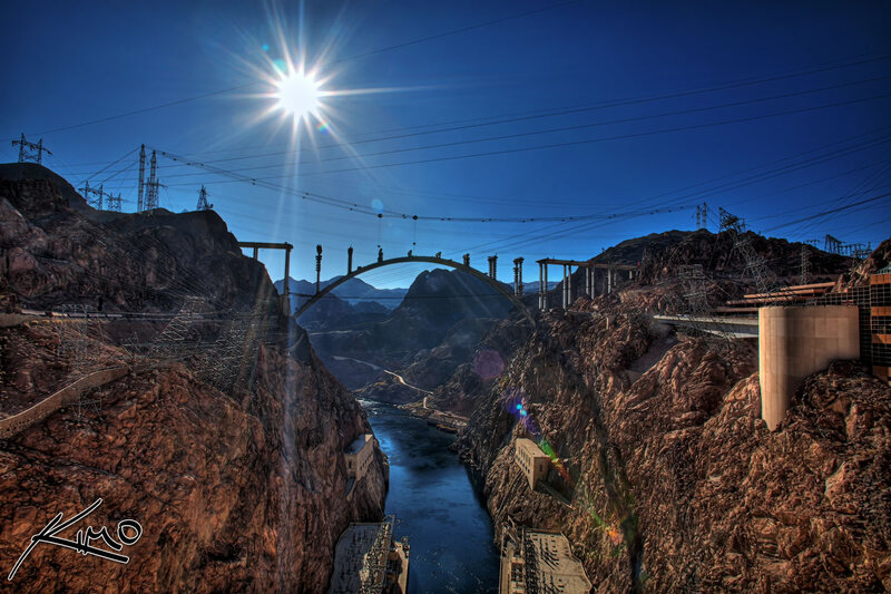 Hoover Dam Bridge — Blue